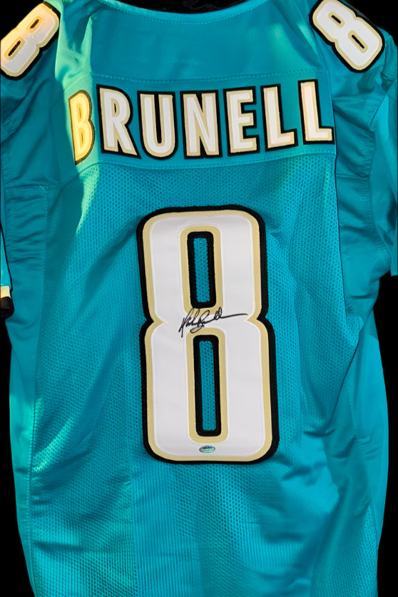 Mark Brunelle Signed Custom Teal Jaguars Jersey - Schwartz COA #01